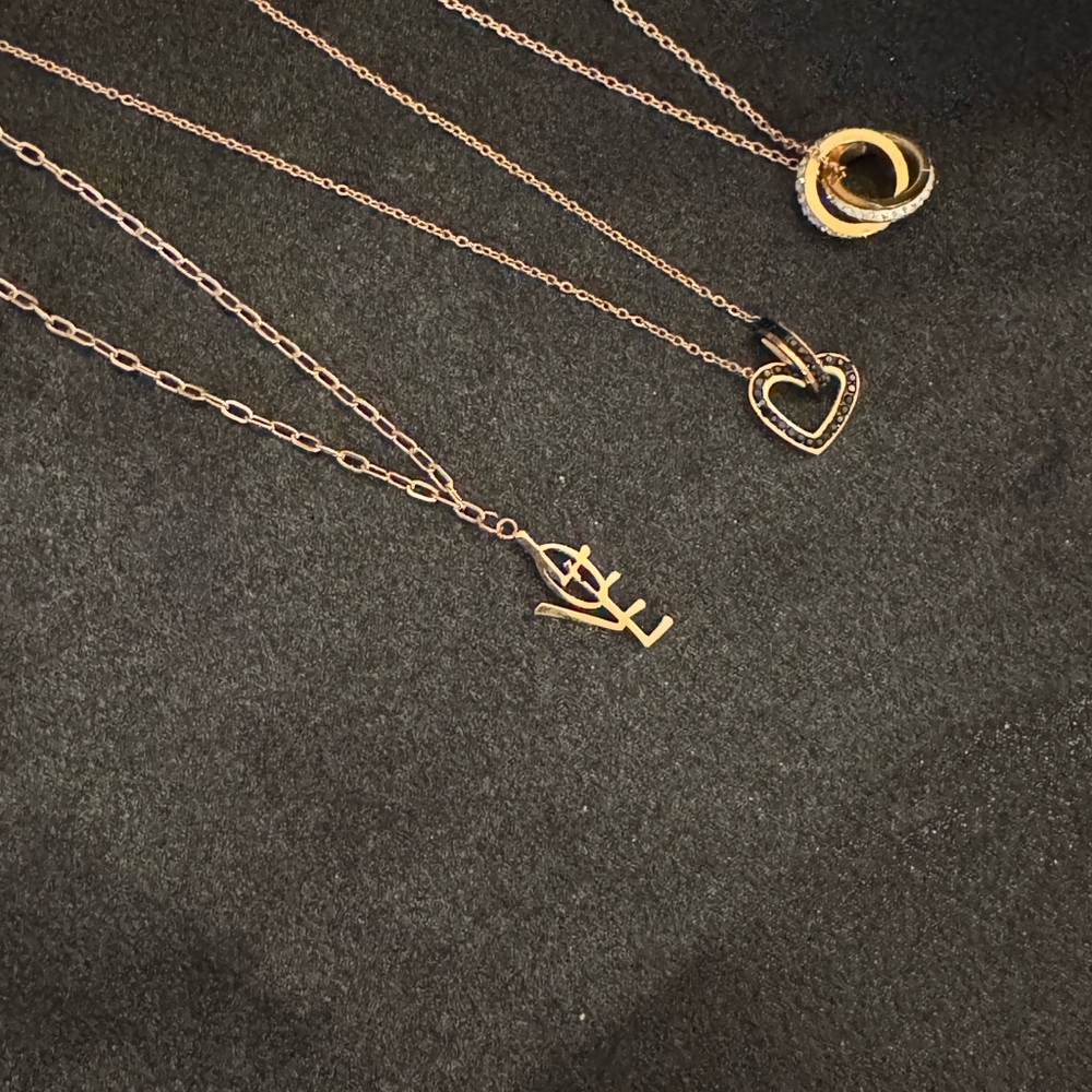 Chic Gold Pendant Necklace Trio